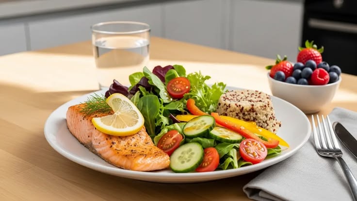 Calm table and daylight in warm cream and soft brown tones, for pause and balance